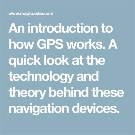 How Gps Works