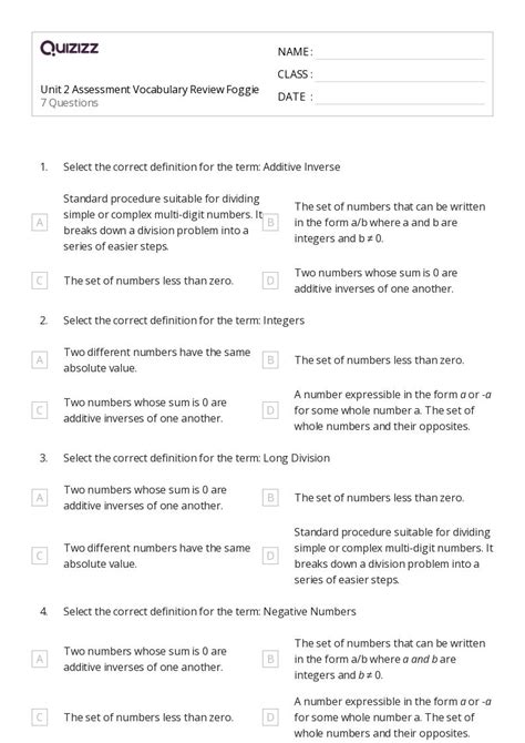 50 Multi Digit Numbers Worksheets For 7th Year On Quizizz Free And Printable