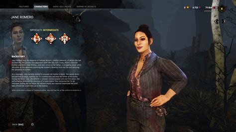 an image of a woman standing in front of a screen with other characters on it