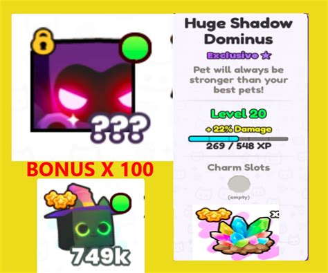 Huge Shadow Dominusbonus Pet Simulator 99 Sosnówka Kup Teraz Na