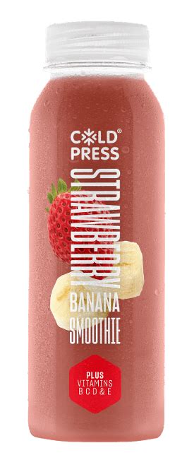 Coldpress Strawberrybanana Smoothie 8 X 250ml Cambridge Juice Company