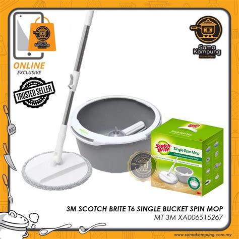 3M Scotch Brite T6 Single Bucket Spin Mop MT 3M XA006515267 Shopee