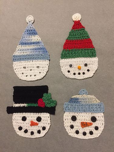 Ravelry Snowman Motifs Pattern By Marsha Glassner