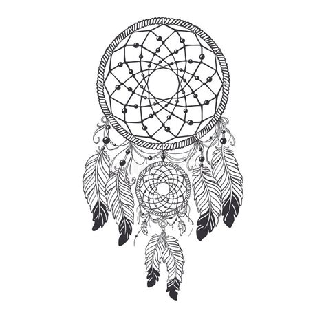 Indian Dream Catcher With Mandala Mystical Dreamcatcher With Feathers