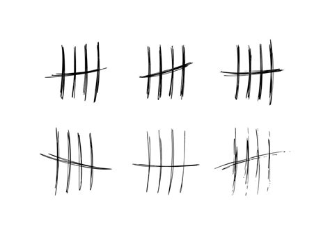 Premium Vector Tally Marks On White Background