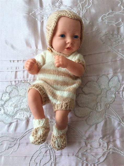 Hand Knitted Dolls Clothes To Fit A Doll Reborn Baby Boy Etsy Uk