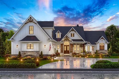 Steep Gables Add A Dramatic Element To The Exterior Of This Craftsman