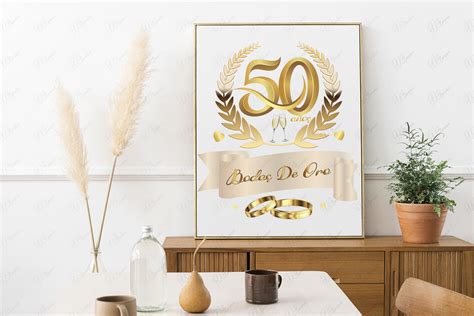 50 Años Bodas De Oro Png 50 Años Dorados Png  Pdf Etsy México