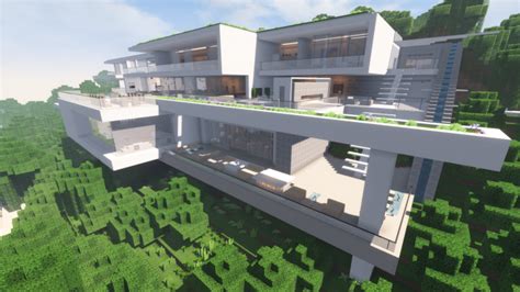 Modern Cliff House Minecraft Map