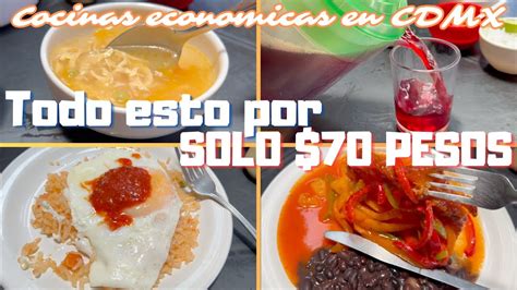 Comida corrida de 3 tiempos por tan solo 70 pesos COCINA ECONÓMICA EN