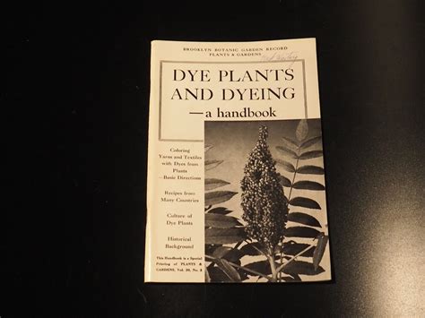 Dye Plants And Dyeing A Handbook Vol No Ebay