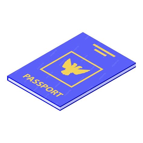 Premium Vector International Passport Icon Isometric Of International