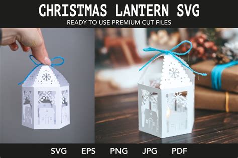 Christmas Lantern SVG I Christmas Paper Cut SVG