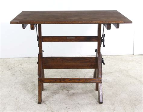 Antique Hamilton Oak Drafting Table Olde Good Things