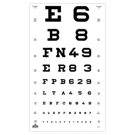 Snellen Charts Eye Charts And Vision Test Supplies