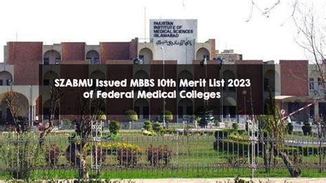 Szabmu Issued Mbbs Th Merit List Of Federal Medical Colleges