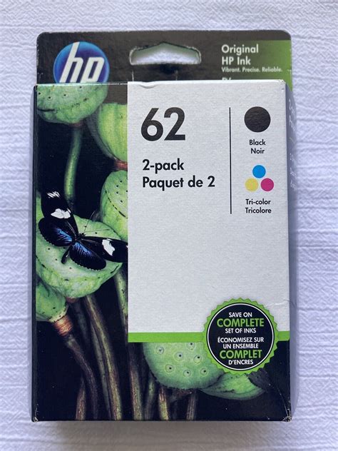 Used Genuine Hp 62 Combo 2 Pack Black Tri Color Ink Cartridges Sep 2020 Ubb Threads