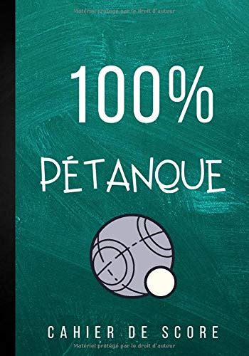 Buy 100 pétanque cahier de score Carnet pour noter vos scores de