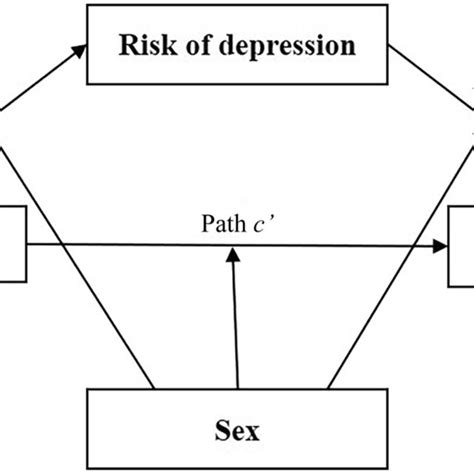 Schematic Model Of Sex As A Moderator Of The Mediation Model Model 59