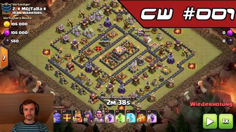 Clash Of Clans Cw 3 Star 3 Sterne Rh 11 Rh 10 Bowler Hexenwalk Deutsch German