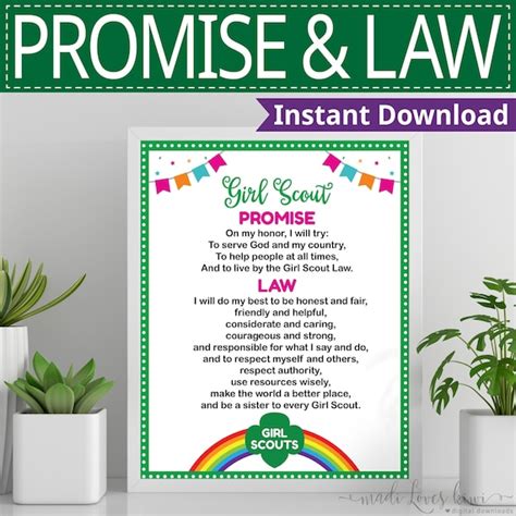 Girl Scout Promise Printable