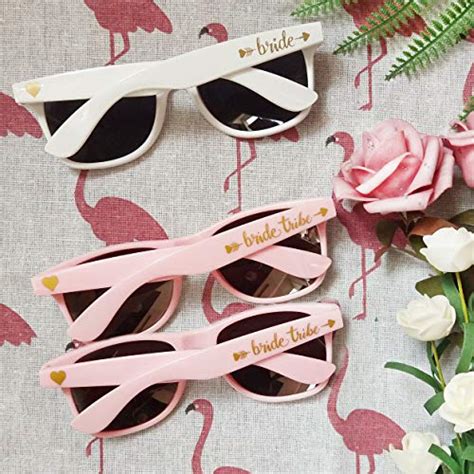 Ladyandhome 10 Pack Bachelorette Party Sunglasses Bride And Bride Tribe Sunglasses For Bridal