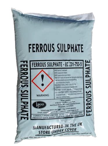 Ferrous Sulfate Dried Powder Packaging Type Bag Packaging Size 50