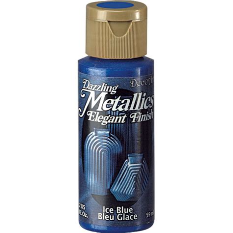 Decoart Dazzling Metallics 2 Oz Ice Blue Acrylic Paint Dao75 3 The