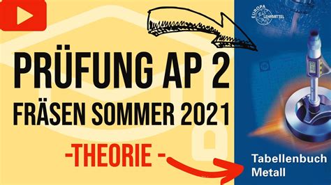 PRÜFUNG METALL SOMMER 2021 FRÄSEN THEORIE IHK Vorgehensweise