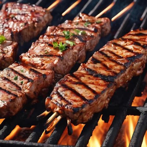 Premium Photo Grilled Meat On The Barbecue