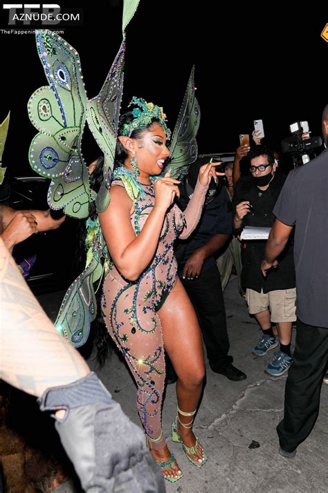 Megan Thee Stallion Sexy Seen Showing Off Her Hot Body At Her Halloween Party In Los Angeles