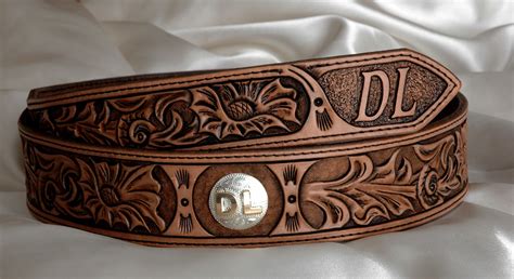 Hand Tooled Western Leather Belts Custom Belts Handmade Leather