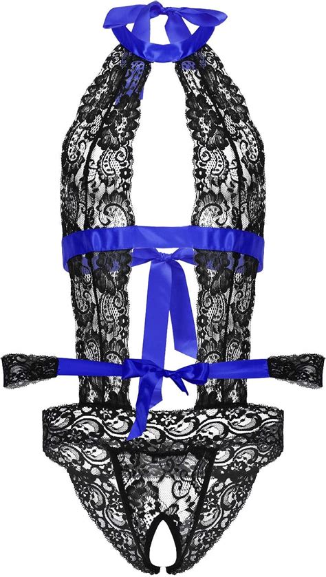 Freebily Herren Sissy Spitze Dessous Lingerie Body Babydoll R Ckenfrei Bodysuit Ouvert Slip