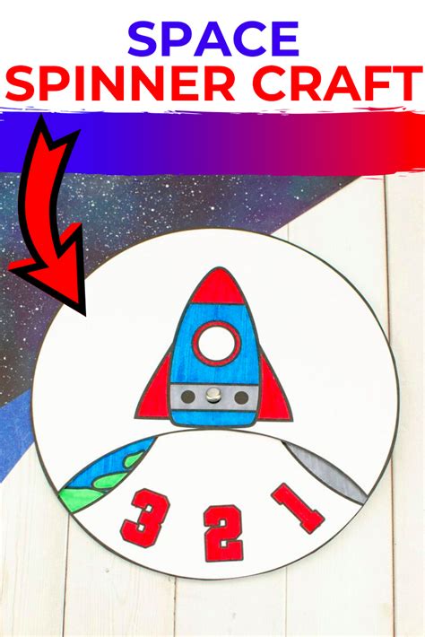 Printable Space Spinner Craft Outer Space Craft For Kids Space