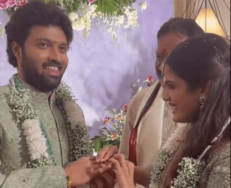 Dil Raju S Nephew Ashish Gets Engaged To Advitha Reddy