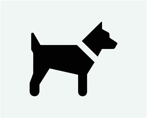 Dog Icon Puppy Pet Animal Cute Canine Side View Pup Doggy Black White