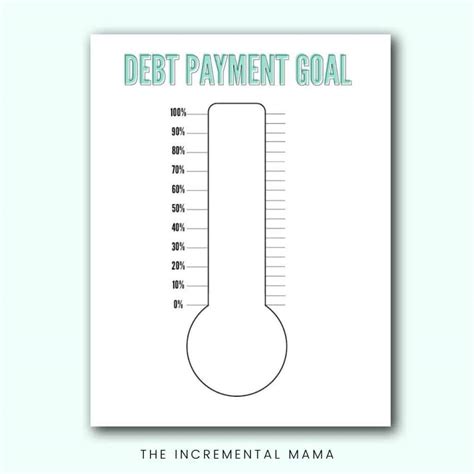 Debt Payoff Thermometer Printable