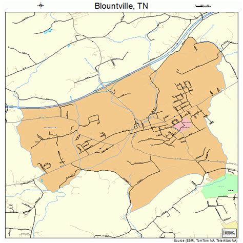 Blountville Tennessee Street Map 4706740