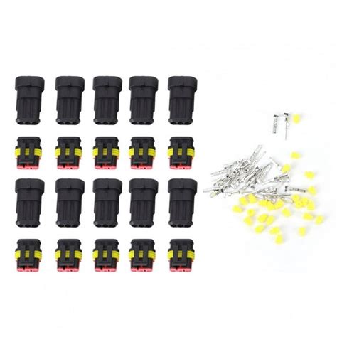 10 Set 3 Pin Way Waterproof Electrical Connector Car Wire Connector