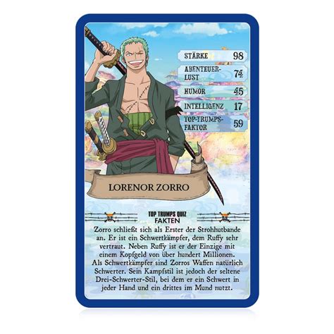 One Piece Collectables Kartenspiel Top Trumps Quiz Collection Deutsche