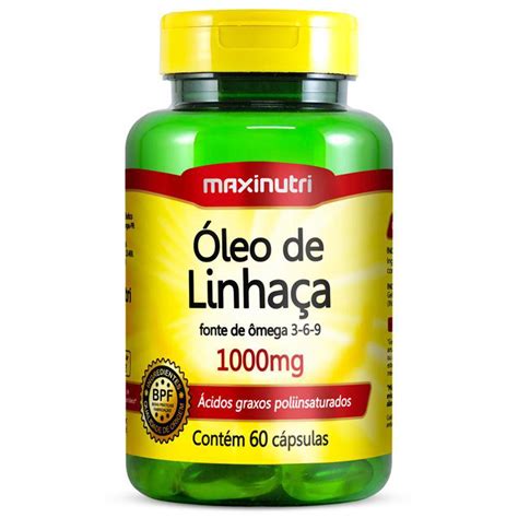 Oleo De Linhaca 1000mg Com 60 Capsulas Maxinutri