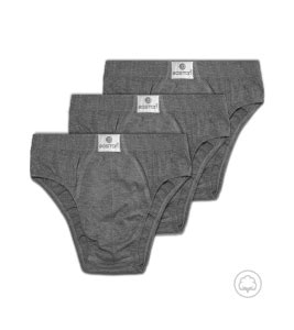 Bikini Match Point BOSTON con elástico recubierto Pack x Negro BOSTON Ropa Interior