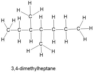 Draw The Expanded Formula For 3 4 Dimethylheptane Homework Study