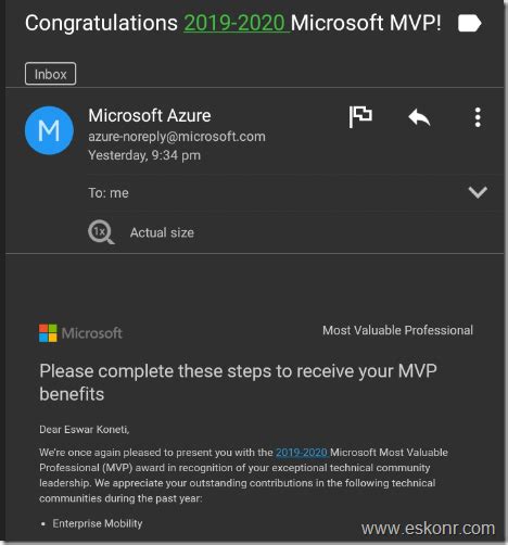 Microsoft Mvp Award For 2019 2020 3rd Time All About Microsoft