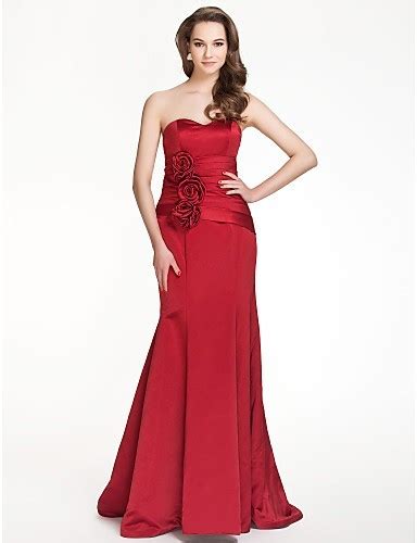 Trumpet And Mermaid Sweetheart Floor Length Satin Bridesmaid Dress At