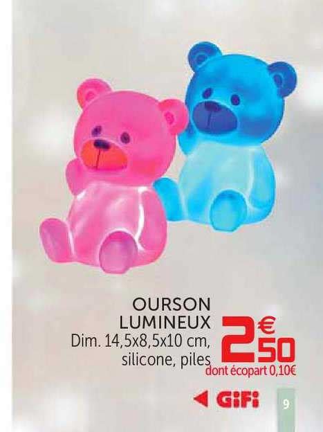 Promo Ourson Lumineux Chez Gifi Icatalogue Fr