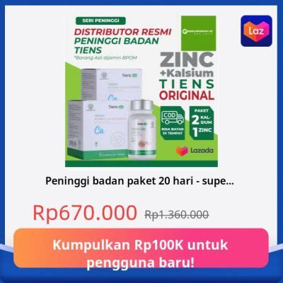 Peninggi Badan Paket Hari Super Grow Up Isi Sachets Kalsium