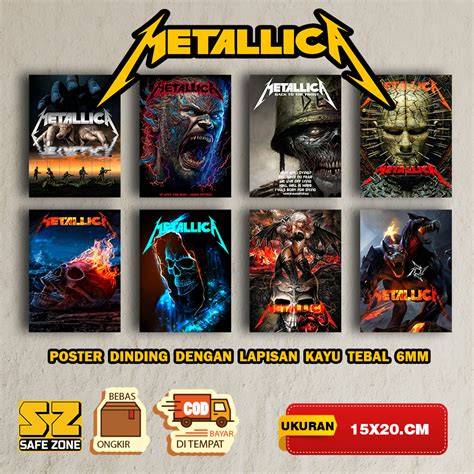 Jual Poster Band Music Musik Metallica Wall Decor Poster Dinding Hiasan