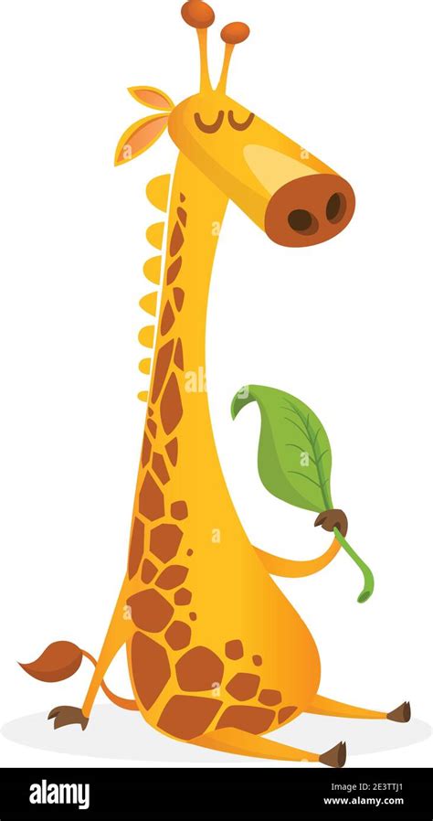 Giraffe Eating Clipart