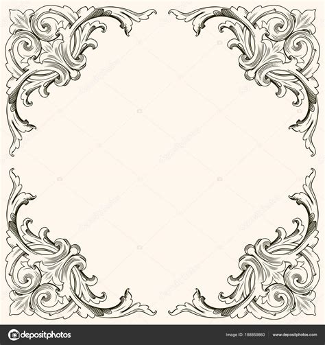 Marco Con Esquinas Decorativas Stock Vector By Den Barbulat